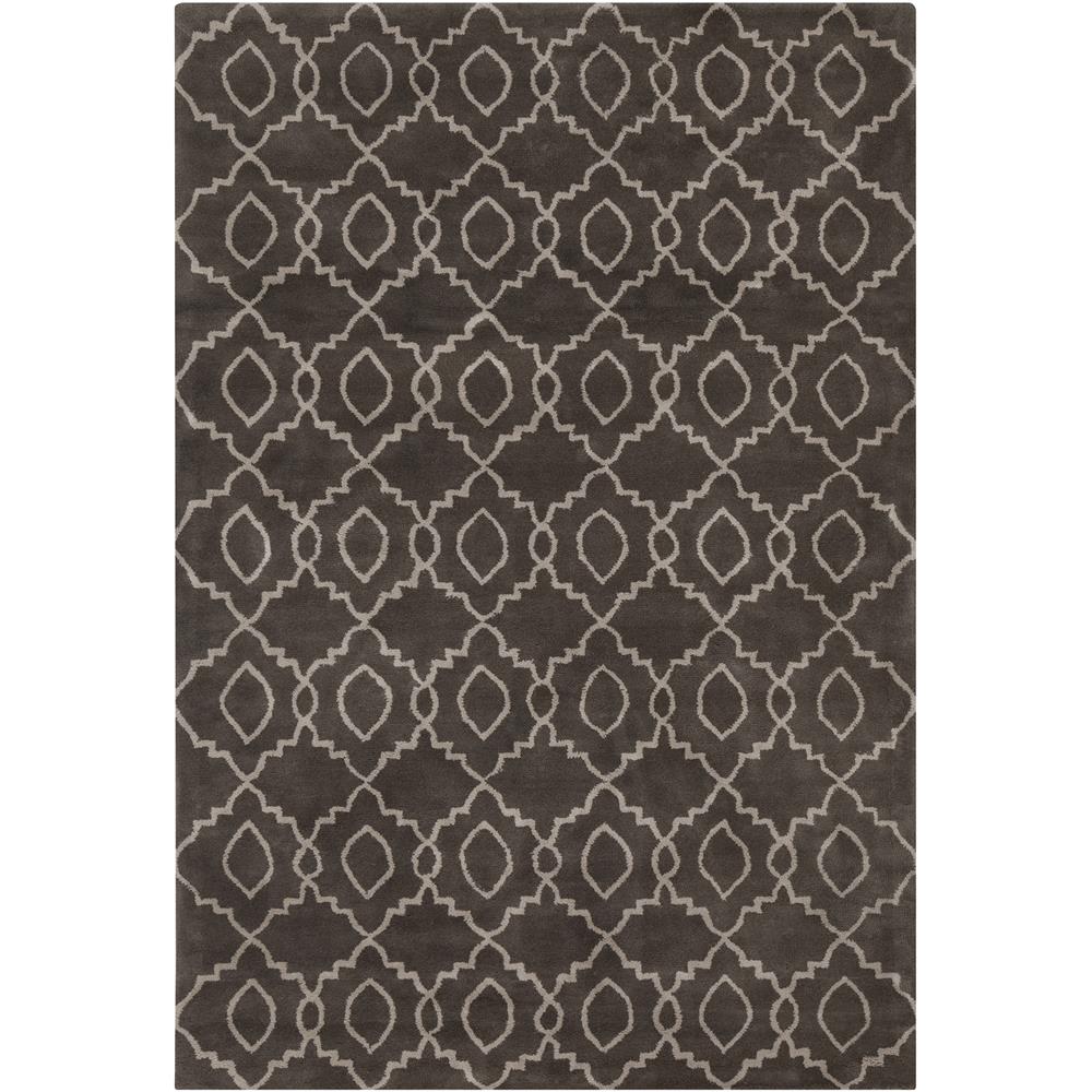 Chandra Rugs STE52124 STELLA Hand-Tufted Contemporary Wool Rug in Charcoal/Cream, 8