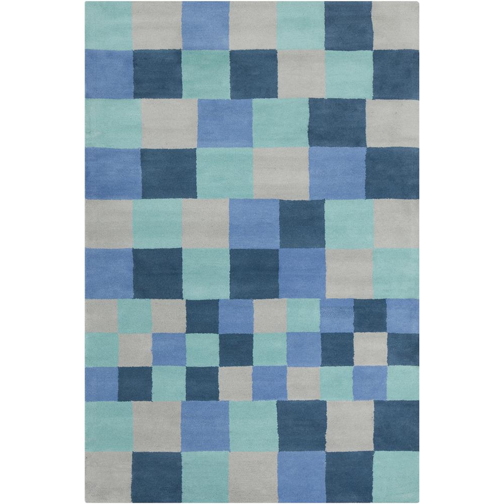 Chandra Rugs STE52148 STELLA Hand-Tufted Contemporary Wool Rug in Blue/Grey, 8