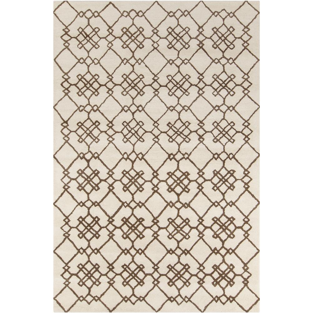Chandra Rugs STE52174 STELLA Hand-Tufted Contemporary Wool Rug in Cream/Brown, 5