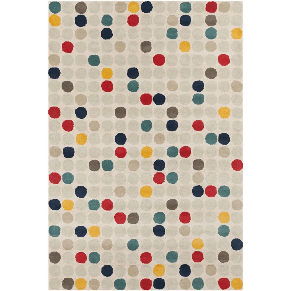 Chandra Rugs STE52219 STELLA Hand-Tufted Contemporary Wool Rug in Cream/Beige/Red/Yellow/Blue, 5