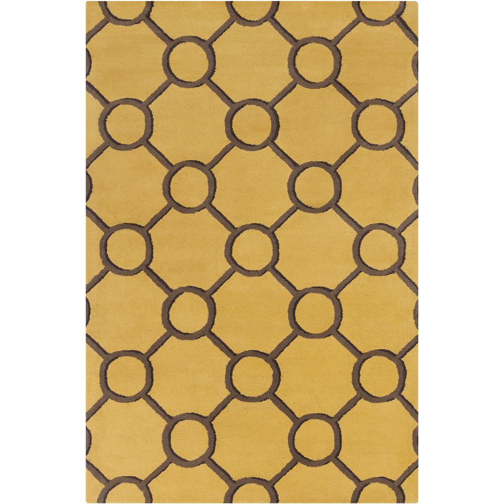 Chandra Rugs STE52251 STELLA Hand-Tufted Contemporary Wool Rug in Yellow/Brown, 5