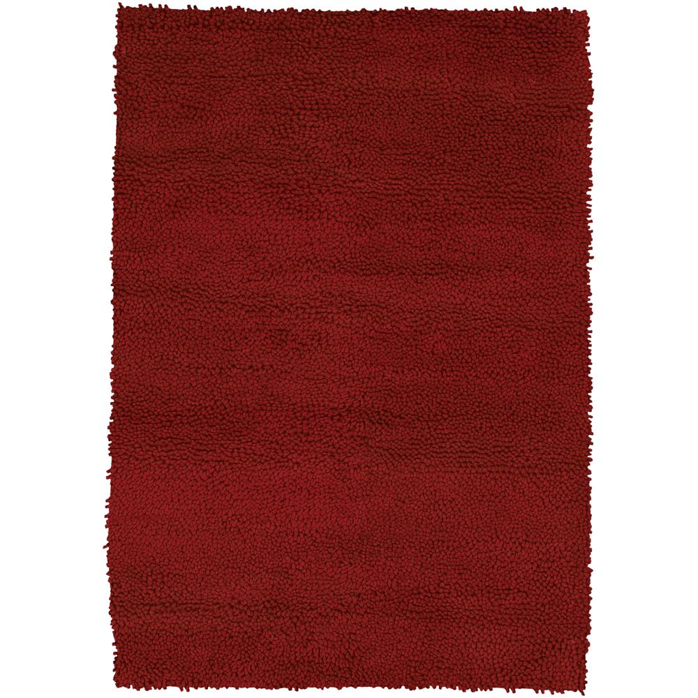 Chandra Rugs STR1110 STRATA Hand-Woven Contemporary Rug in Deep Red, 5