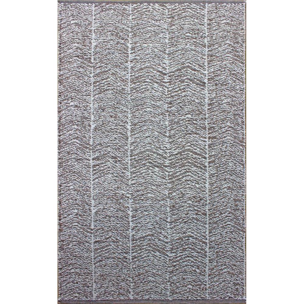 Chandra Rugs TAN45912 TANYA Handwoven Flatweave Cotton Rug in Brown/White, 9