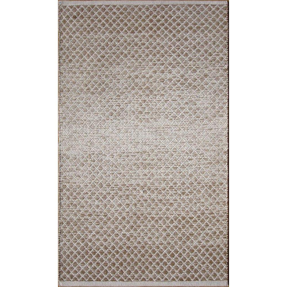 Chandra Rugs TAN45933 TANYA Handwoven Flatweave Cotton Rug in Brown/White, 7