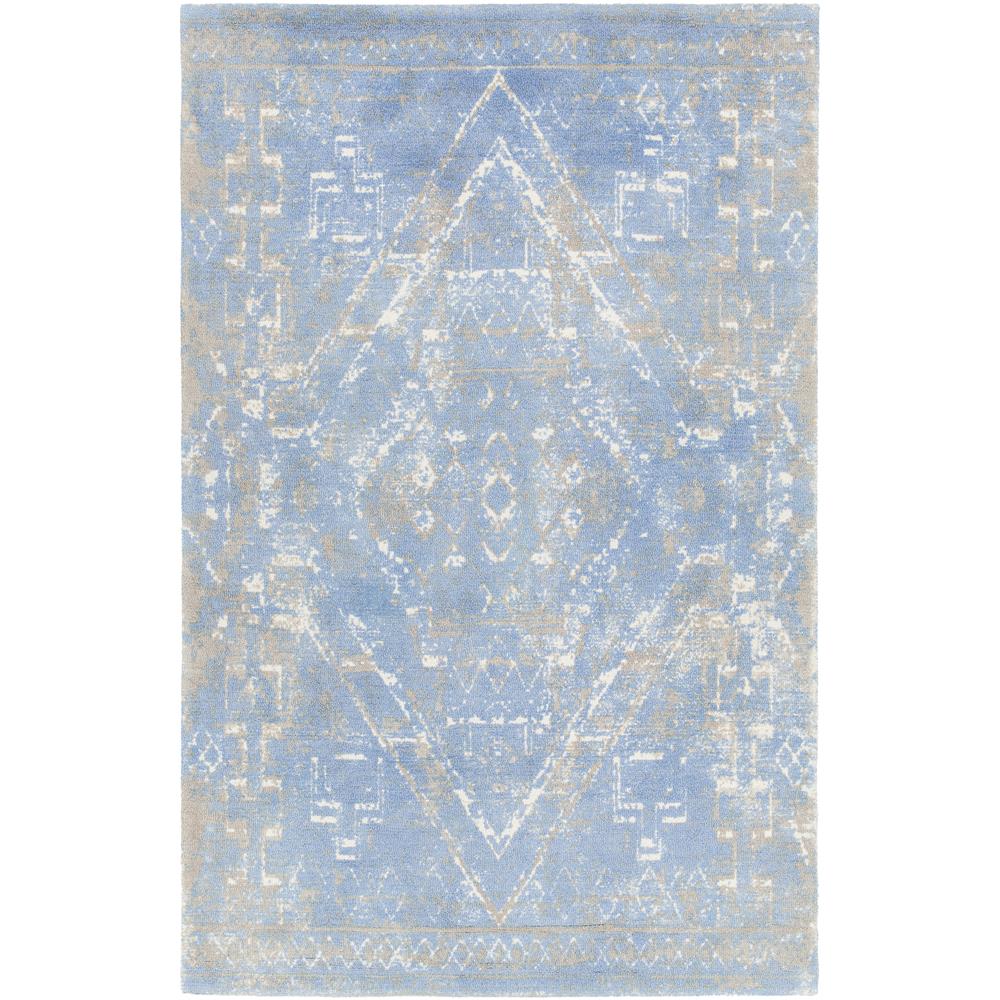 Chandra Rugs TAY42400 TAYLA Hand-tufted Traditional Rug in Blue/Grey/beige, 5