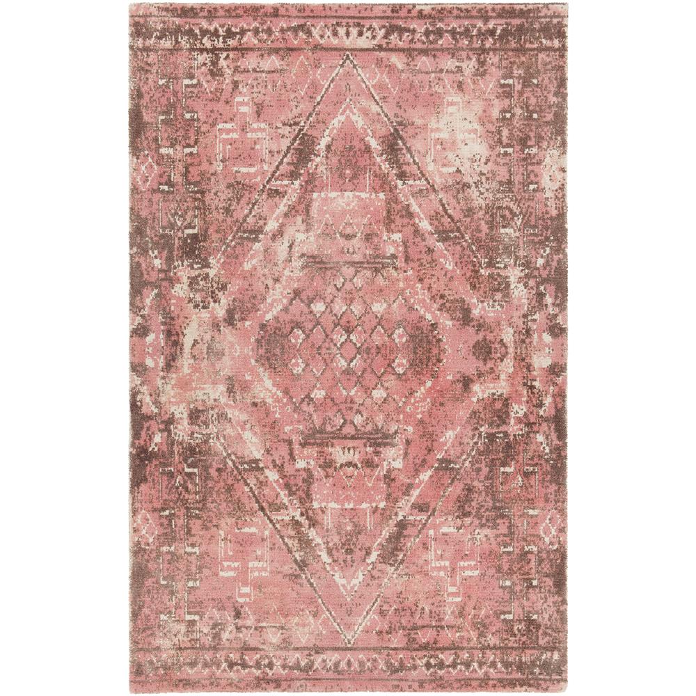 Chandra Rugs TAY42401 TAYLA Hand-tufted Traditional Rug in Pink/brown/white, 5
