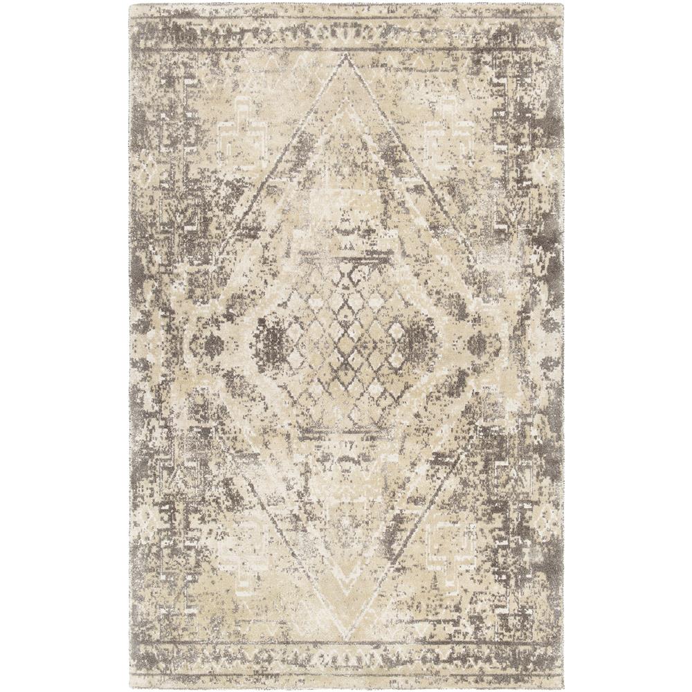 Chandra Rugs TAY42405 TAYLA Hand-tufted Traditional Rug in yellow/blue/white, 5