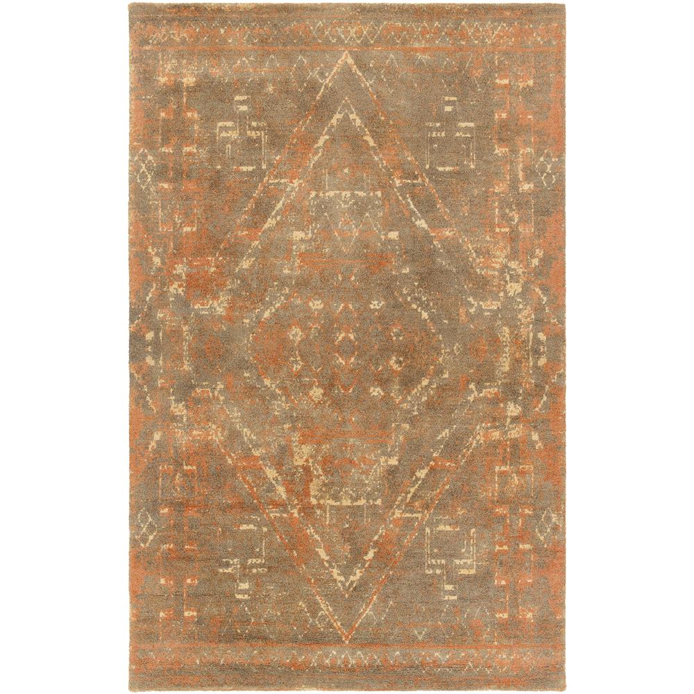 Chandra Rugs TAY42407 TAYLA Hand-tufted Traditional Rug in rust/brown/beige, 7