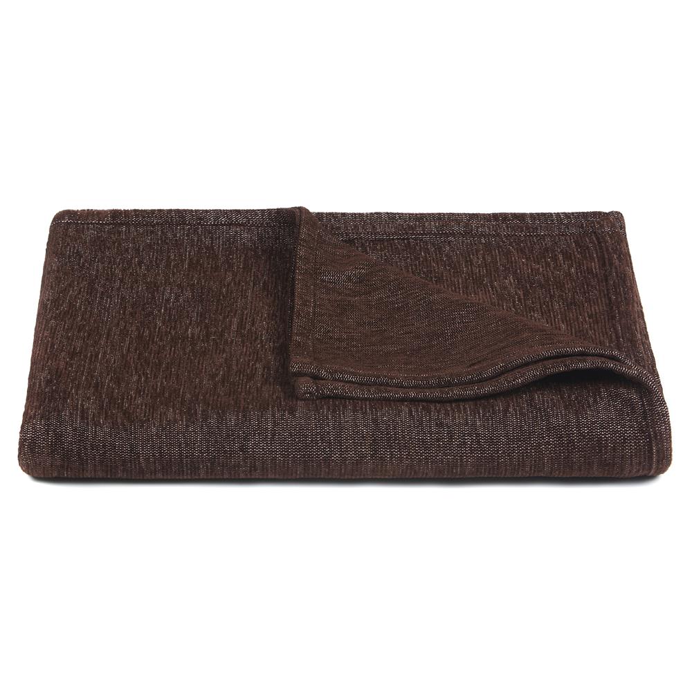 Chandra Rugs TH-LUL51613 LULU Handcrafted Polyester Throw in Brown, 50"x70"
