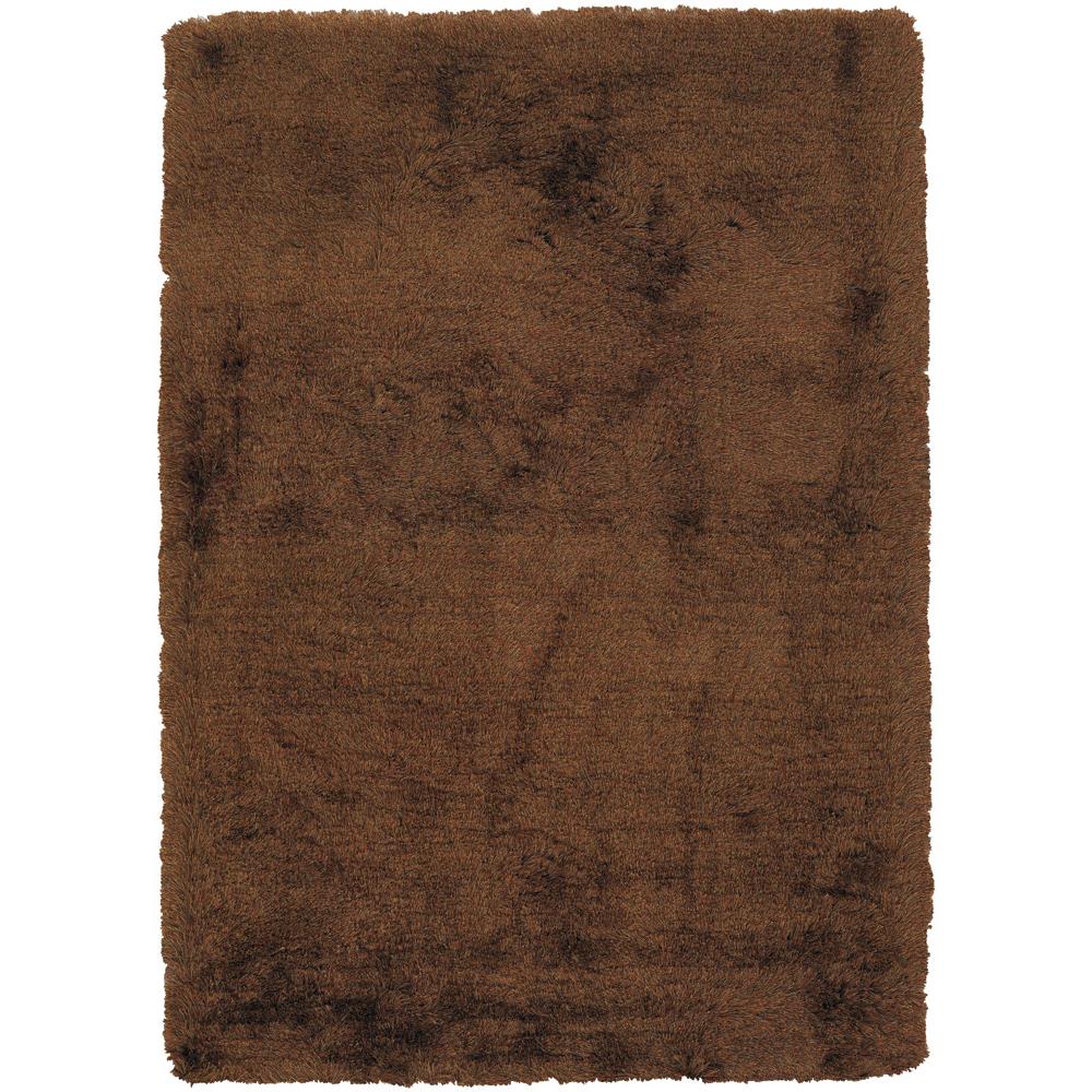 Chandra Rugs VAN13601 VANI Hand-Woven Contemporary Shag Rug in Brown/Rust, 7