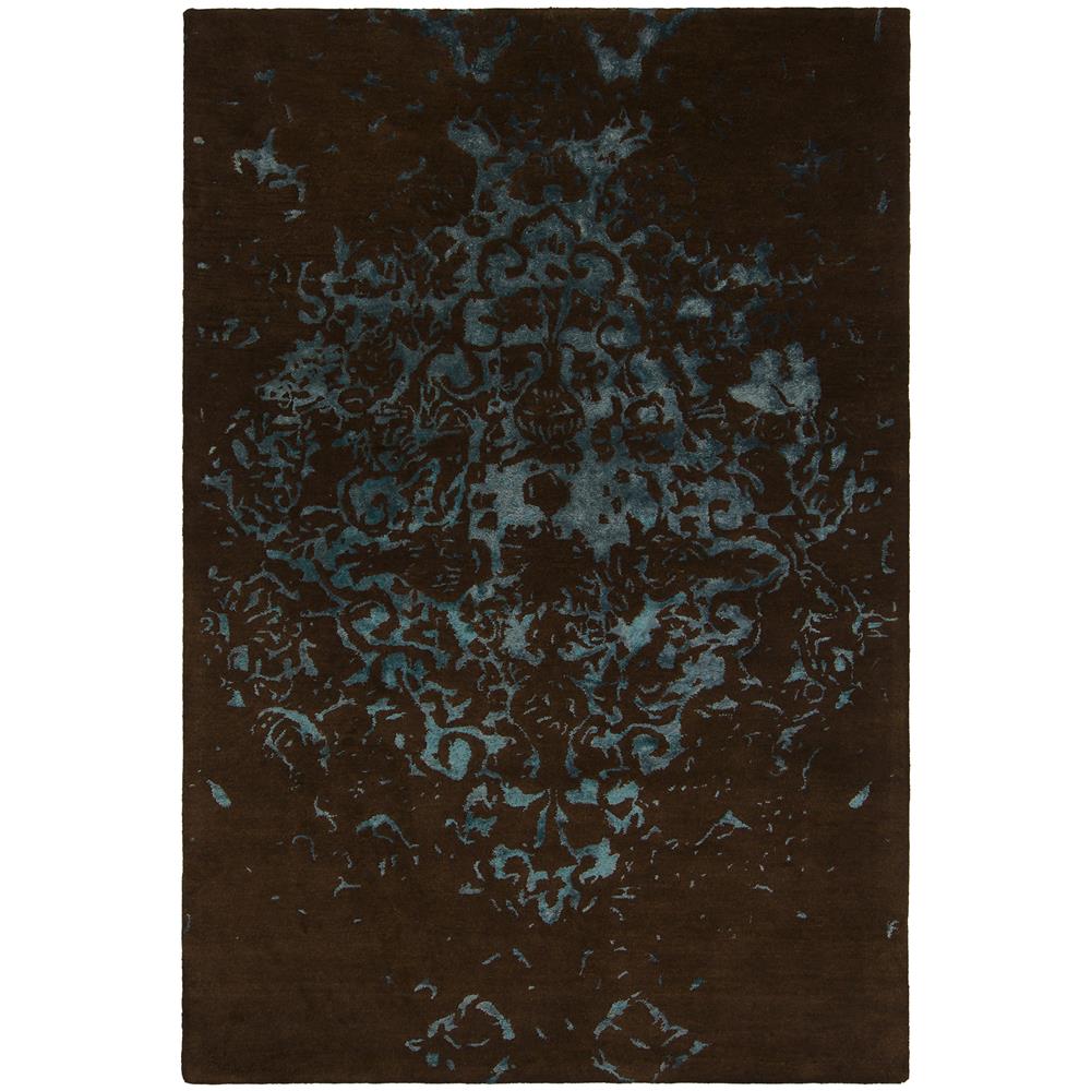 Chandra Rugs VEL29301 VELENO Hand-Tufted Contemporary Rug in Brown/Teal, 7