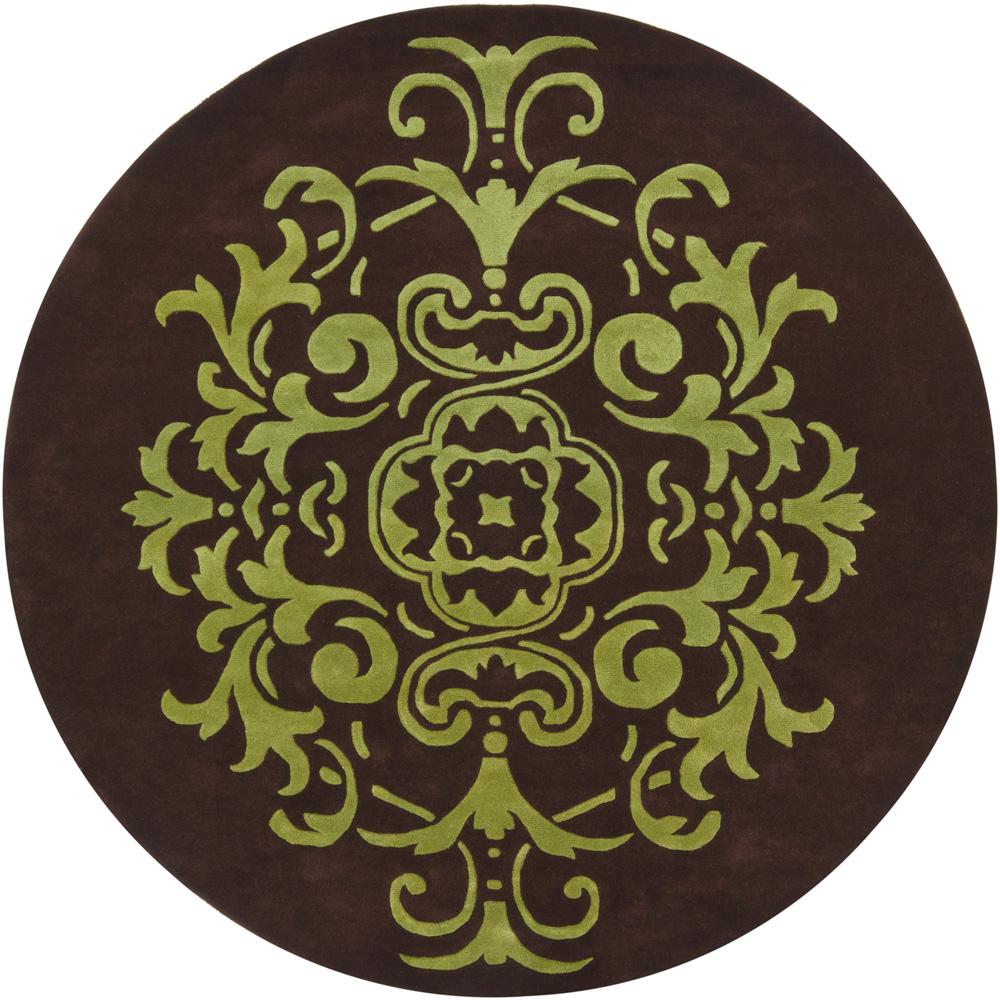 Chandra Rugs VEN6003 VENETIAN Hand-Tufted Contemporary Rug in Brown/Green, 7