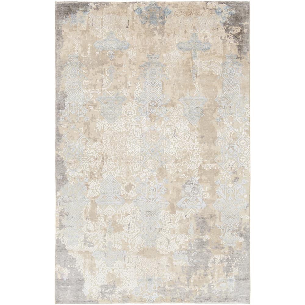 Chandra Rugs VIN36800 VINGEL Hand-knotted Traditional Rug in blue/green/beige, 9
