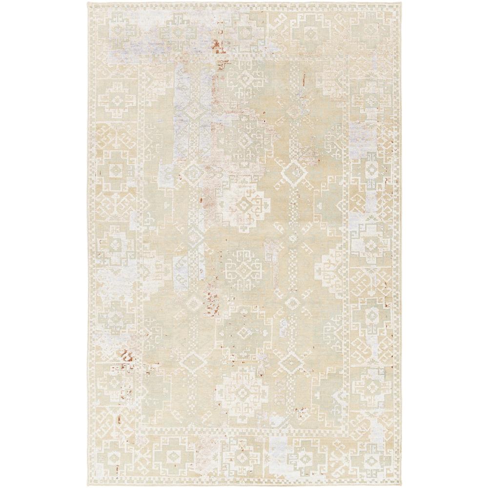 Chandra Rugs VIN36804 VINGEL Hand-knotted Traditional Rug in green/grey/brown, 7