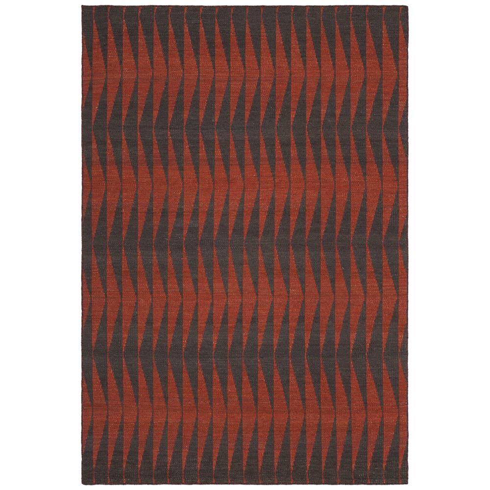 Chandra Rugs WIN45504 WINNIE Handwoven Flatweave Wool Rug in Red/Grey, 5