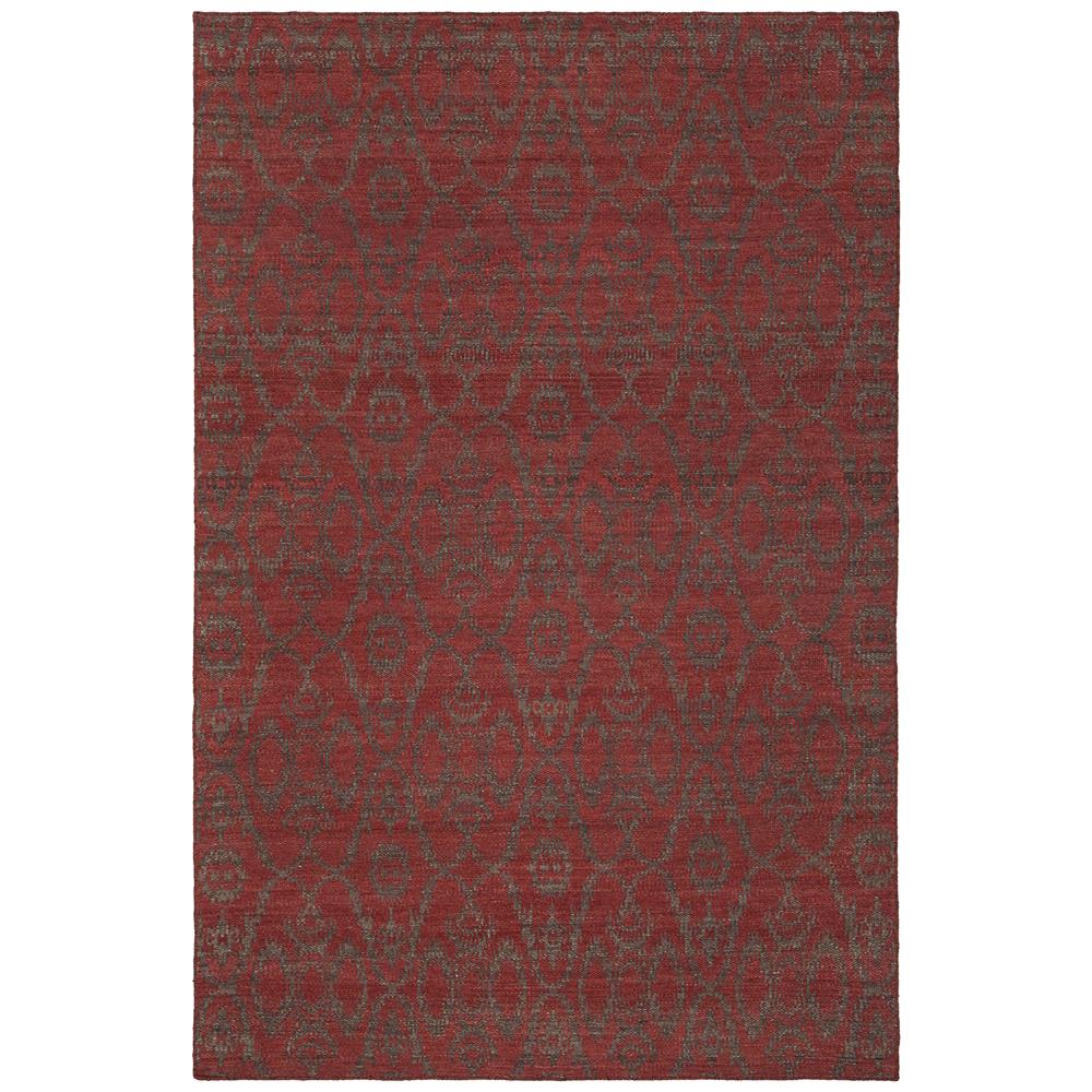 Chandra Rugs WIN45508 WINNIE Handwoven Flatweave Wool Rug in Red/Grey, 7