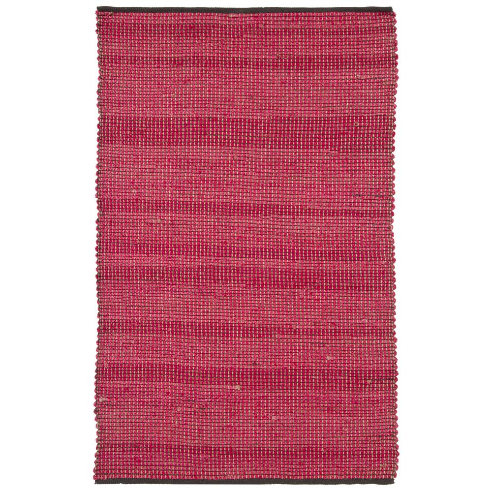 Chandra Rugs ZOL17103 ZOLA Hand-Woven Reversible Jute Rug in Red/Charcoal, 7