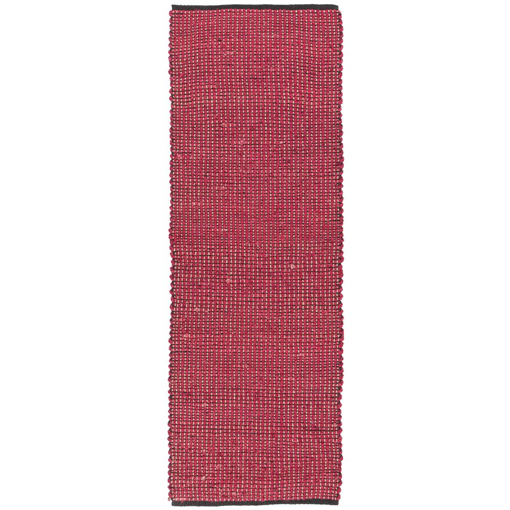 Chandra Rugs ZOL17103 ZOLA Hand-Woven Reversible Jute Rug in Red/Charcoal, 2