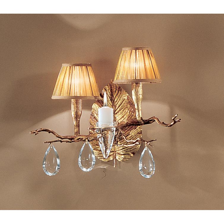 Classic Lighting 10022 NBZ OAM Morning Dew Wall Sconce in Natural Bronze with Oysters Amber