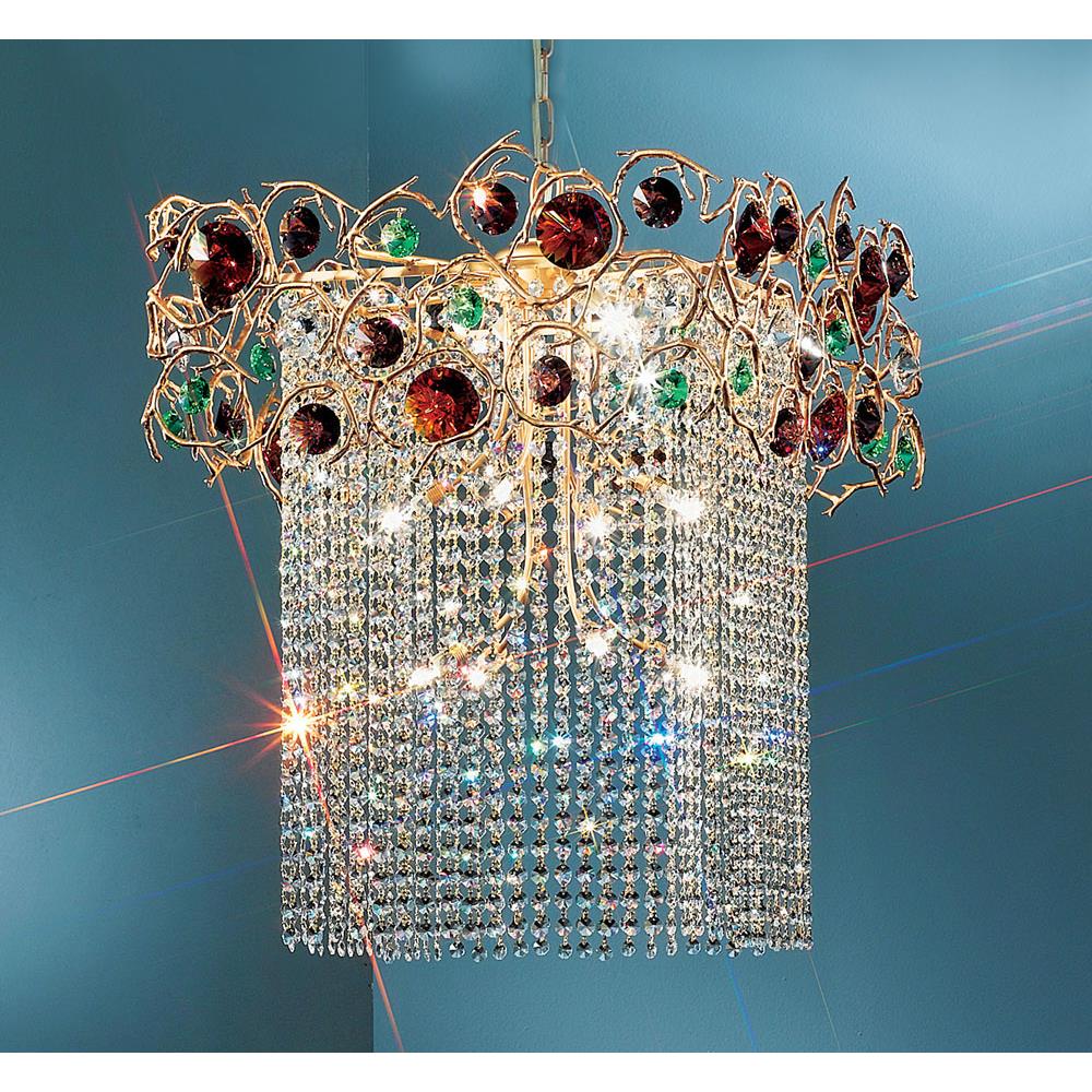 Classic Lighting 10037 NBZ C Foresta Colorita Chandelier in Natural Bronze with Crystalique