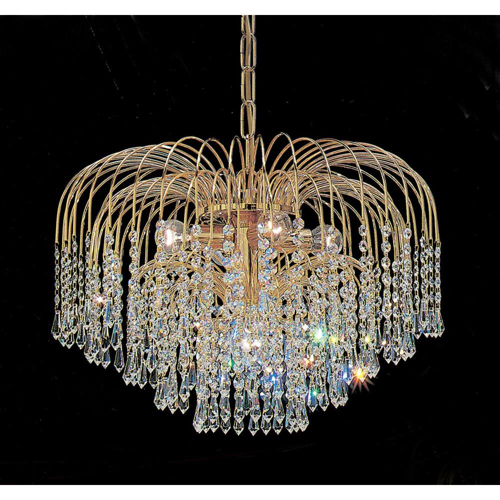 Classic Lighting 1041 G CP Sprays Chandelier in 24k Gold Plated with Crystalique-Plus
