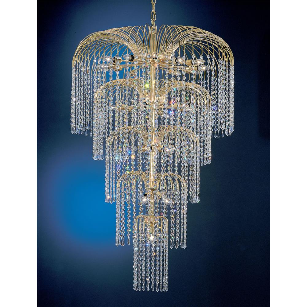 Classic Lighting 1061 G CP Sprays Chandelier in 24k Gold Plated with Crystalique-Plus