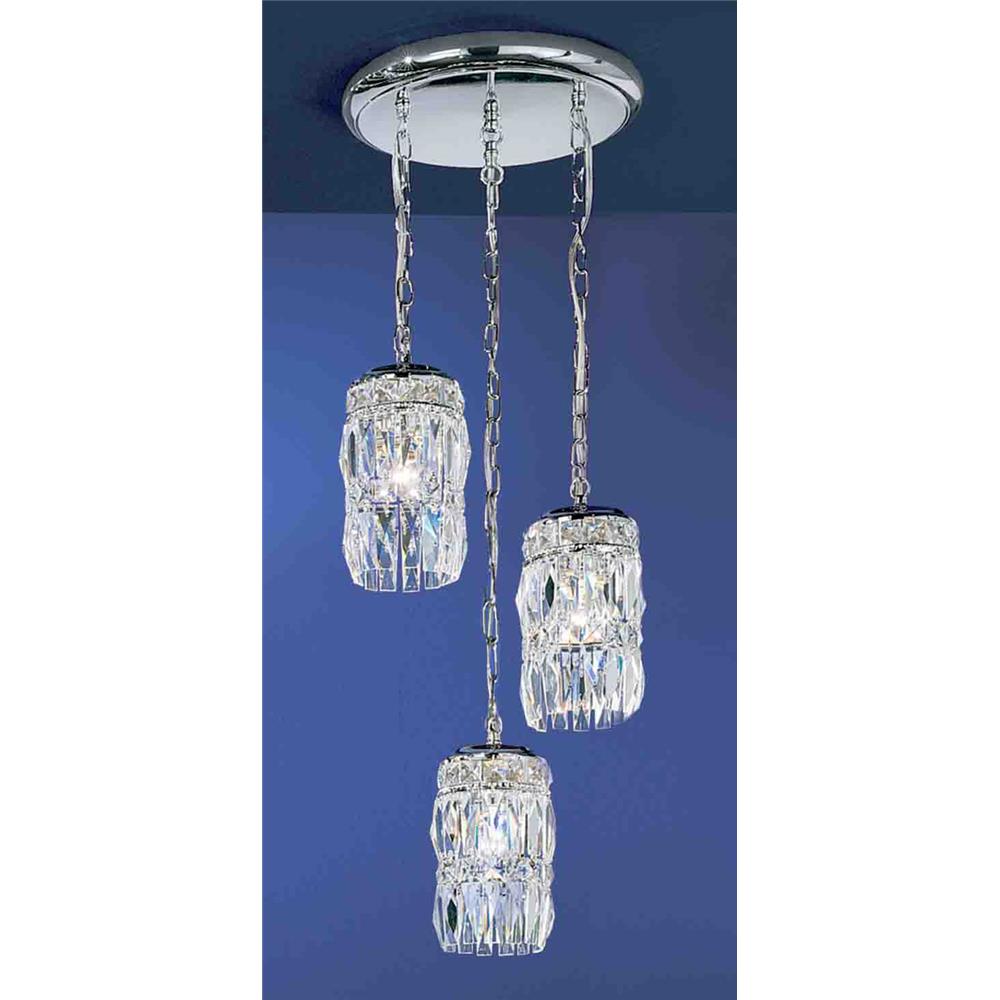 Classic Lighting 1083 AW CP Cascade Chandelier in Antique White with Crystalique-Plus