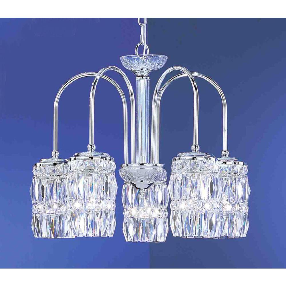 Classic Lighting 1085 AW RO Cascade Chandelier in Antique White with Rose