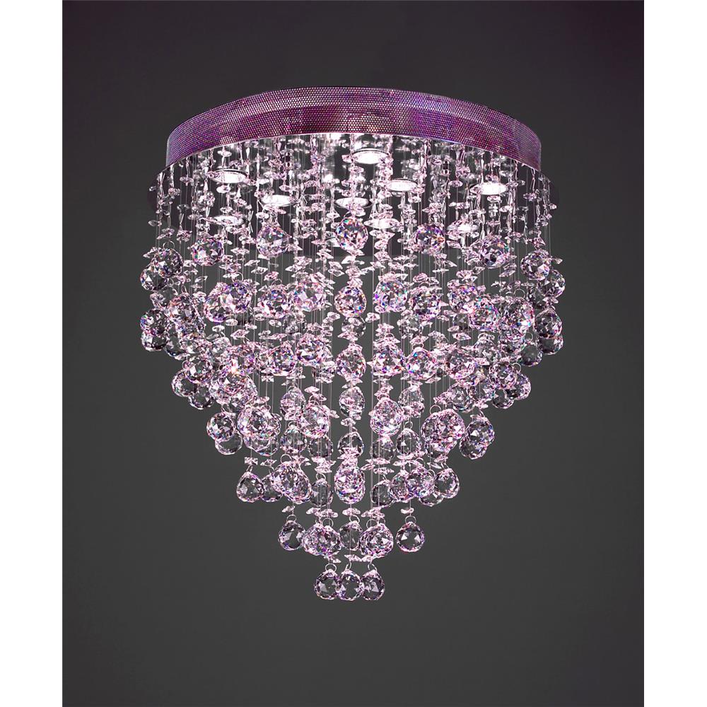 Classic Lighting 16021 CH CP Andromeda Flush Ceiling Mount in Chrome with Crystalique-Plus