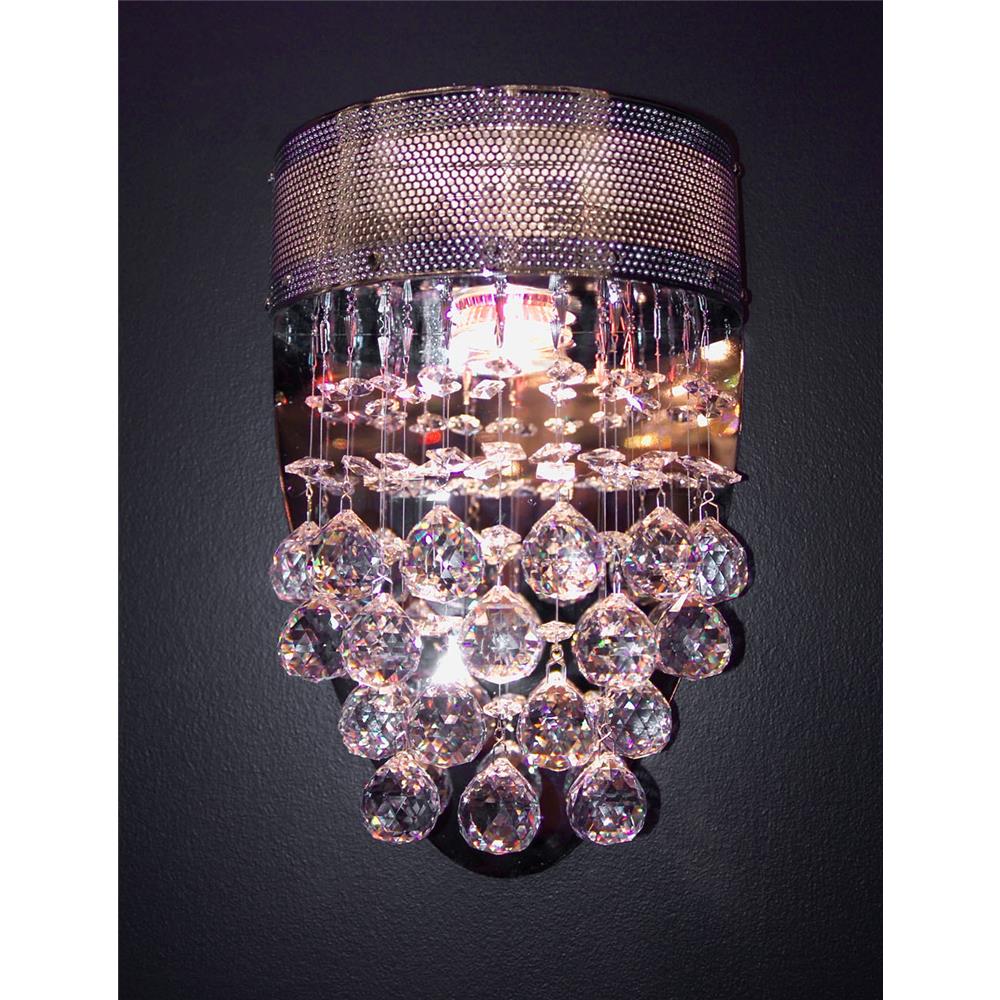 Classic Lighting 16024 CH CP Andromeda Wall Sconce in Chrome with Crystalique-Plus