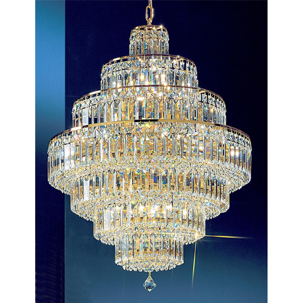 Classic Lighting 1603 G CP Ambassador Chandelier in 24k Gold Plated with Crystalique-Plus