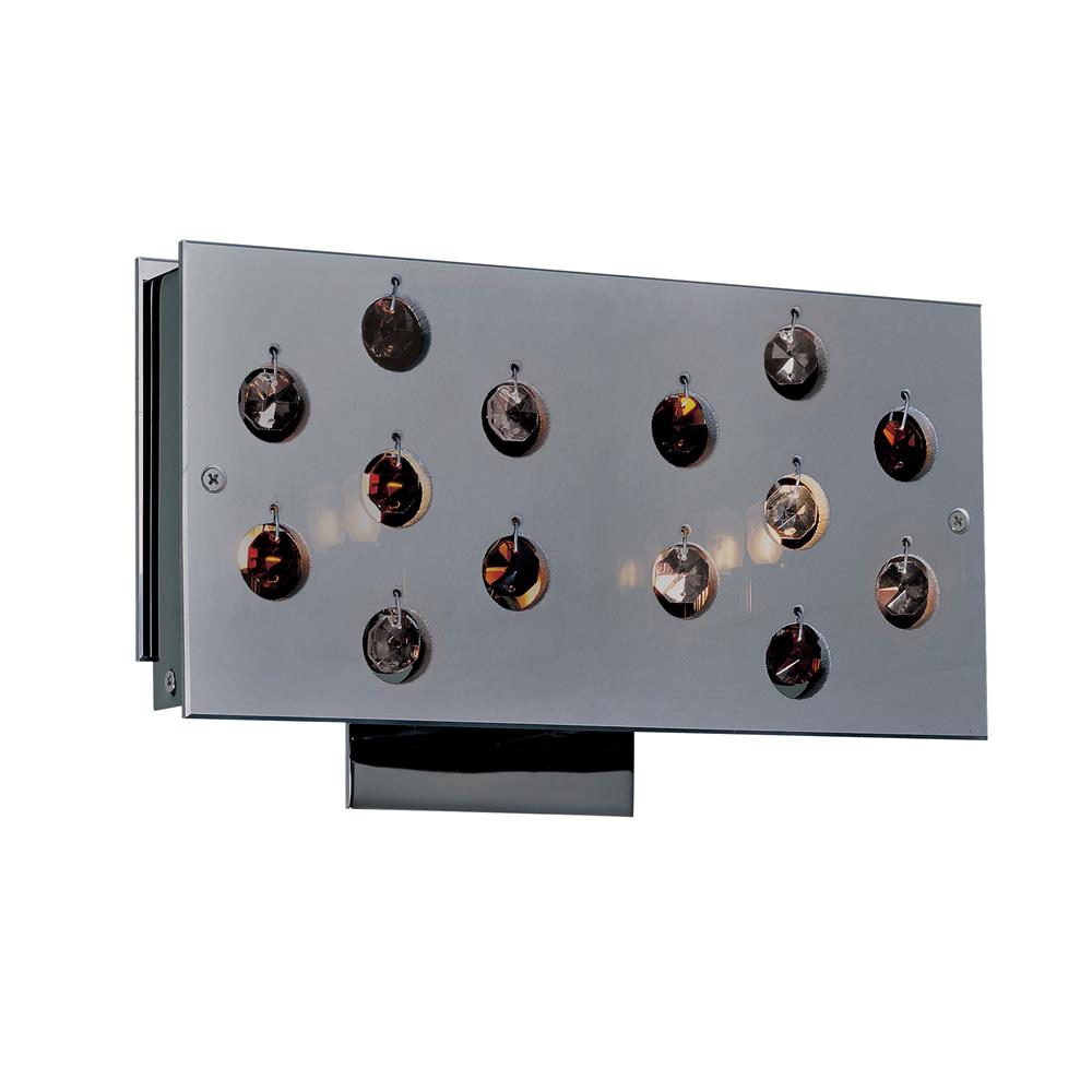Classic Lighting 16082 BCH AM Infinity Wall Sconce in Black Chrome with Amber
