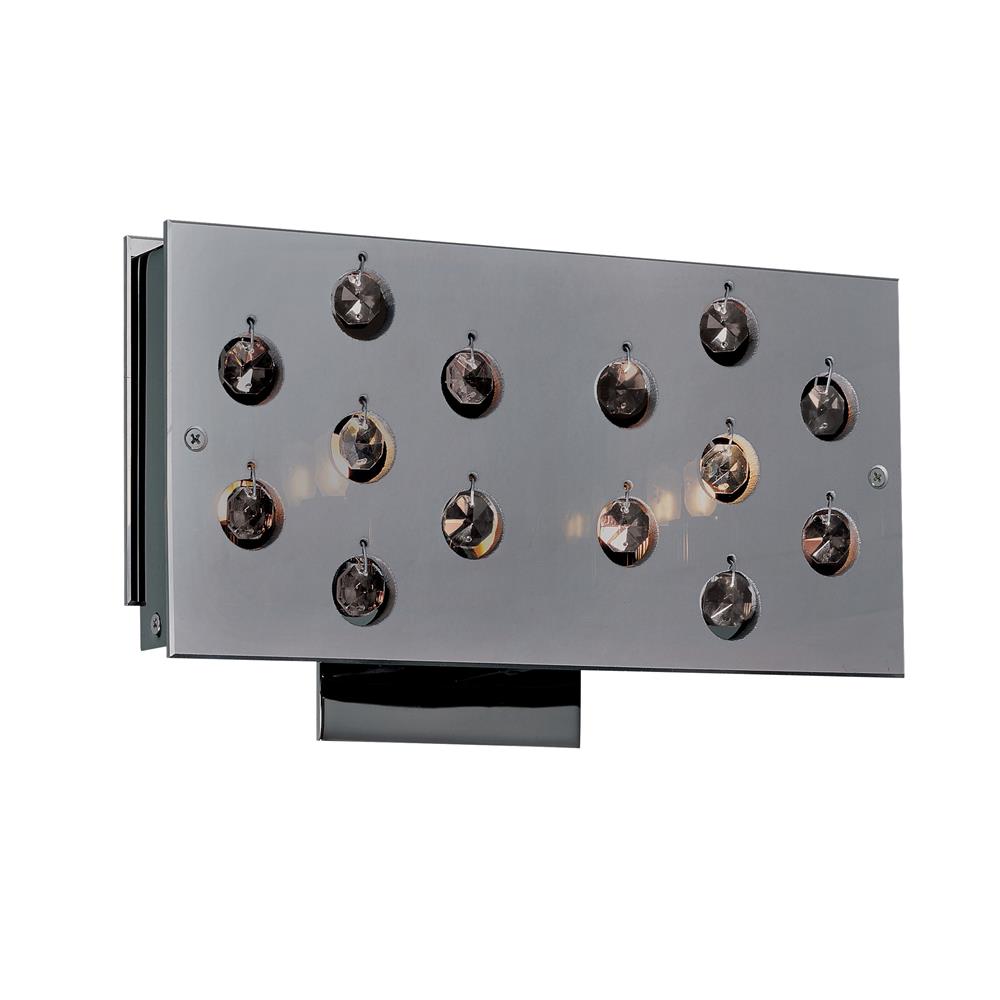 Classic Lighting 16082 BCH CP Infinity Wall Sconce in Black Chrome with Crystalique-Plus