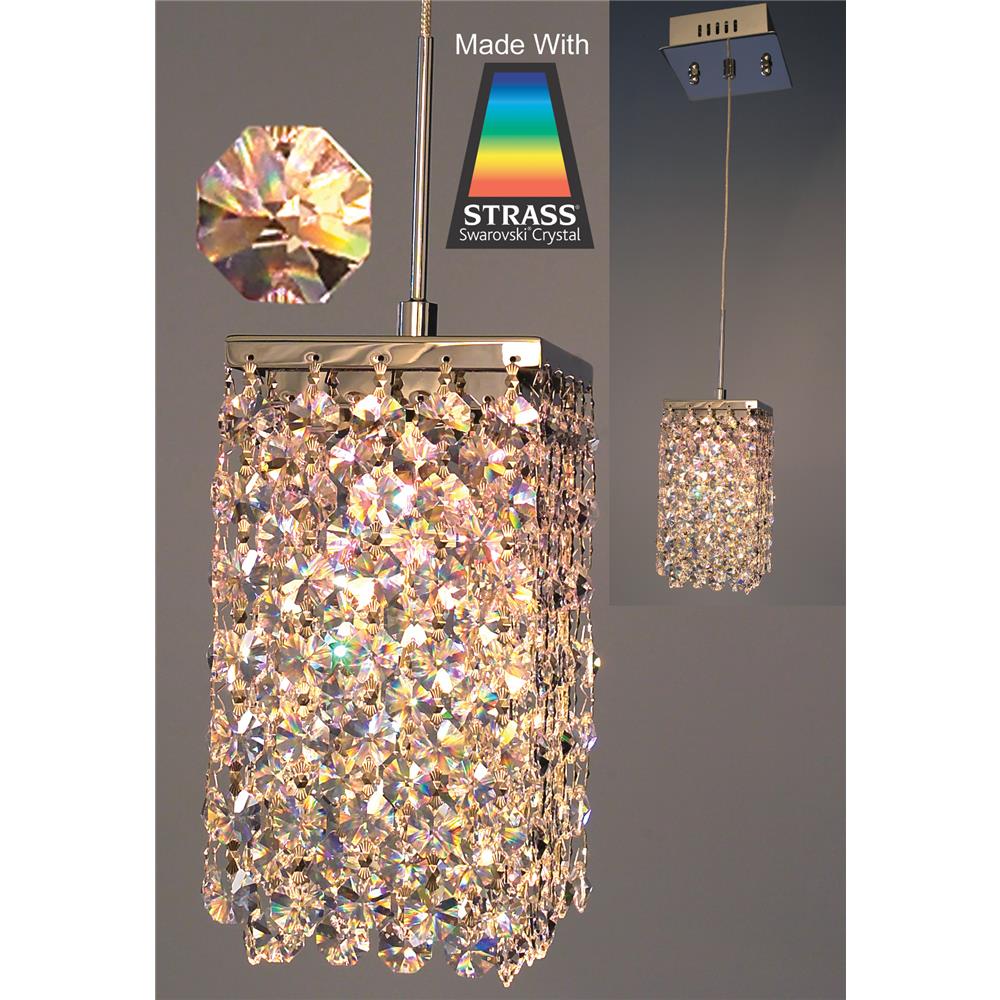 Classic Lighting 16101 S-8-16mm Bedazzle Pendant in Chrome with Swarovski Elements