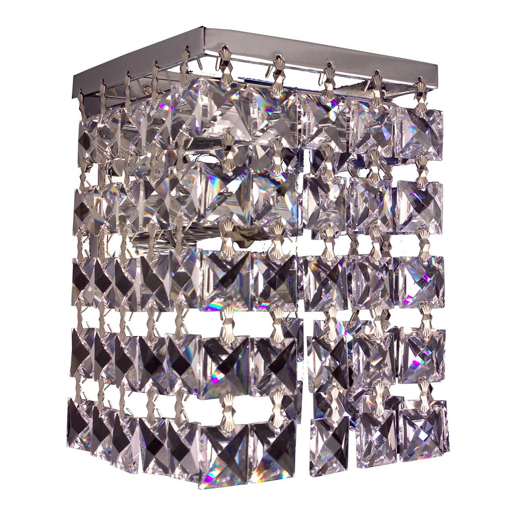 Classic Lighting 16102 CPSQ Bedazzle Wall Sconce in Chrome with Crystalique-Plus