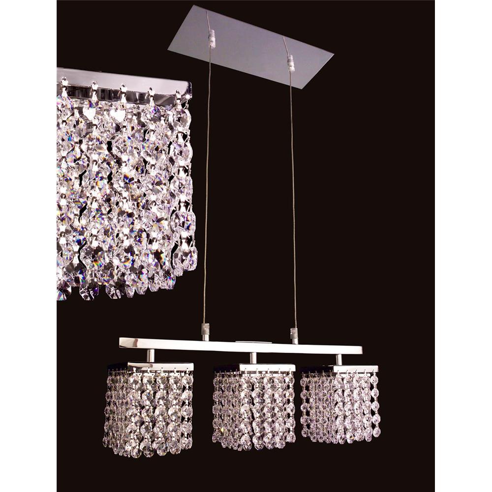 Classic Lighting 16103 CP Bedazzle Linear Chandelier in Chrome with Crystalique-Plus
