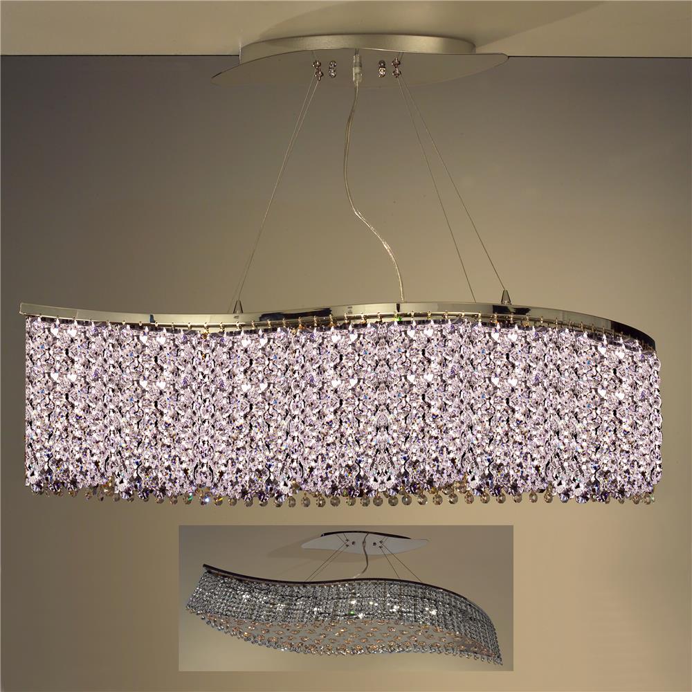 Classic Lighting 16128 CP Bedazzle Chandelier in Chrome with Swarovski Spectra