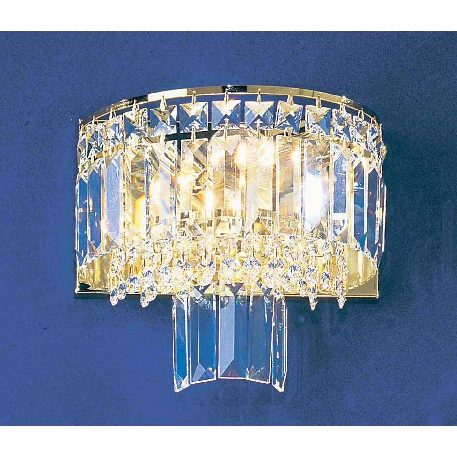 Classic Lighting 1623 G CP Ambassador Wall Sconce in 24k Gold Plated with Crystalique-Plus