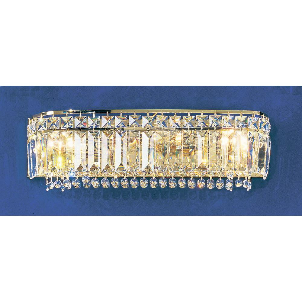Classic Lighting 1624 G CP Ambassador Vanity in 24k Gold Plated with Crystalique-Plus