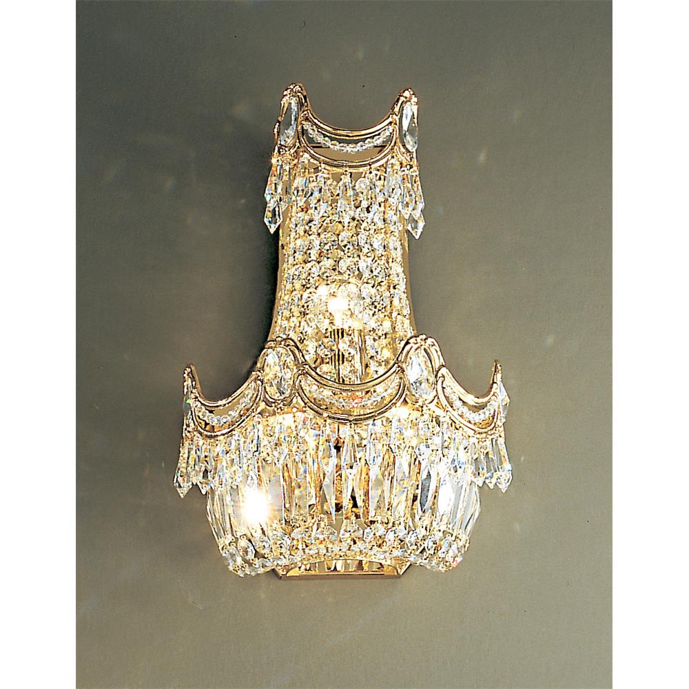 Classic Lighting 1810 G CP Regency Wall Sconce in 24k Gold Plated with Crystalique-Plus