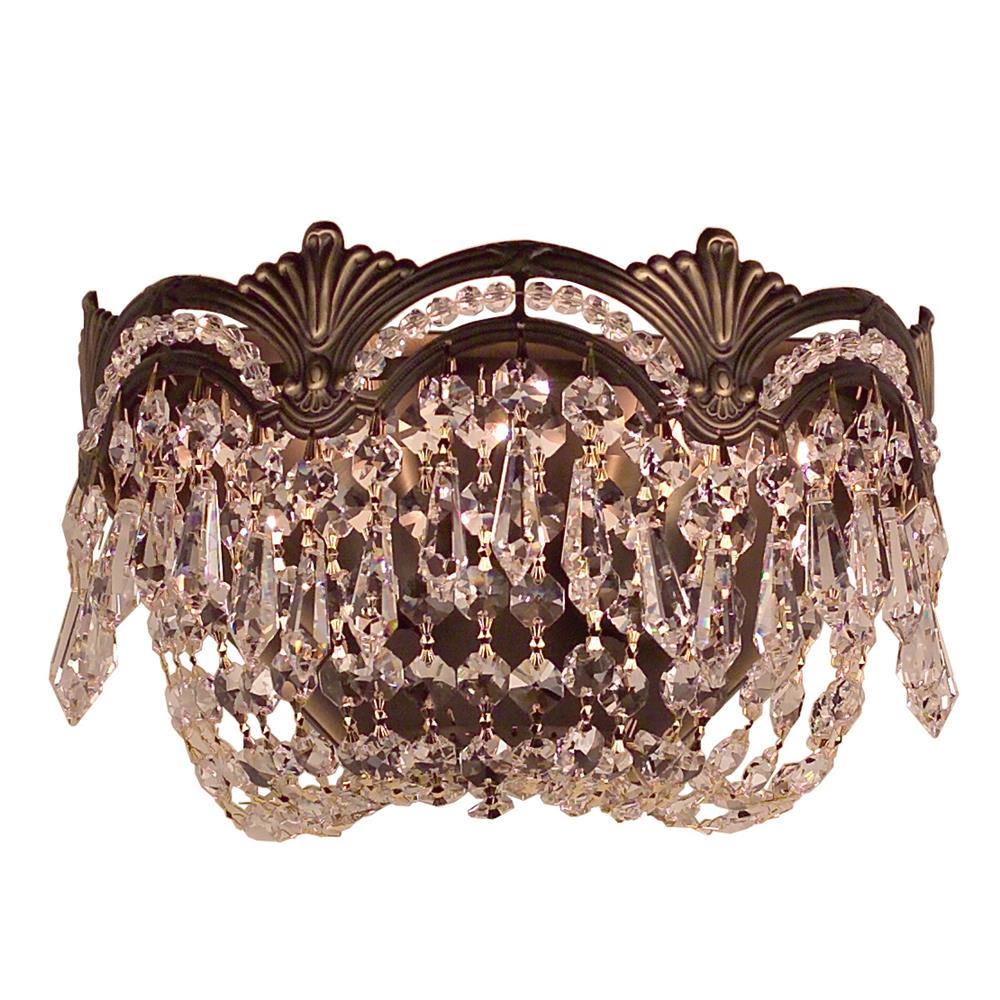 Classic Lighting 1850 RB CP Regency II Wall Sconce in Roman Bronze with Crystalique-Plus