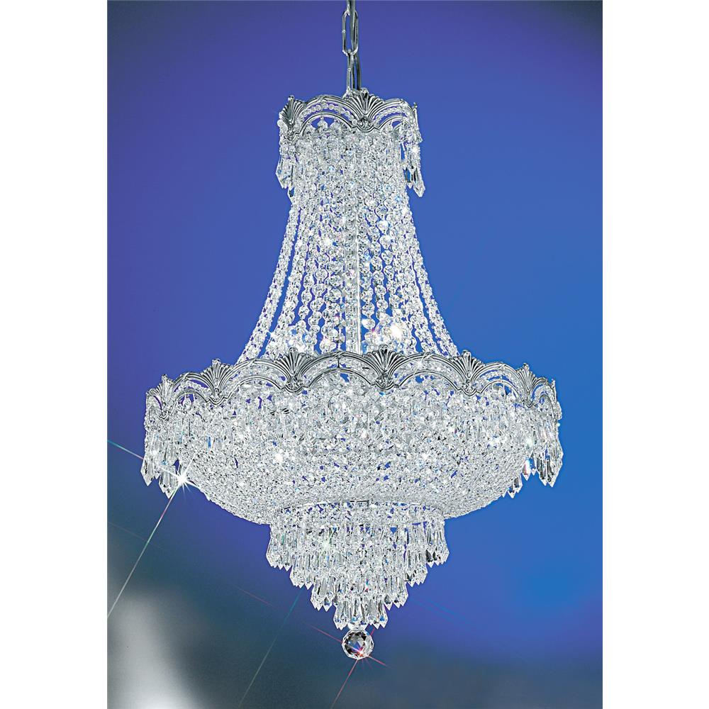Classic Lighting 1855 CHB CP Regency II Chandelier in Chrome with Black Patina with Crystalique-Plus