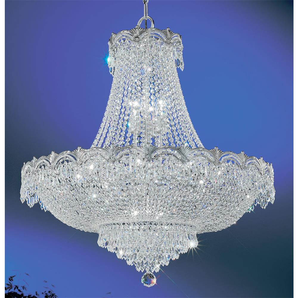 Classic Lighting 1858 CHB CP Regency II Chandelier in Chrome with Black Patina with Crystalique-Plus