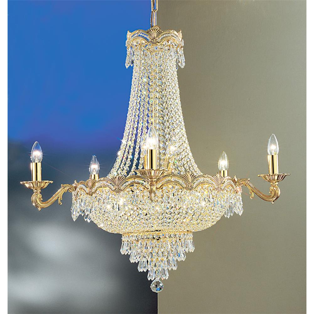 Classic Lighting 1859 G CP Regency II Chandelier in 24k Gold Plated with Crystalique-Plus