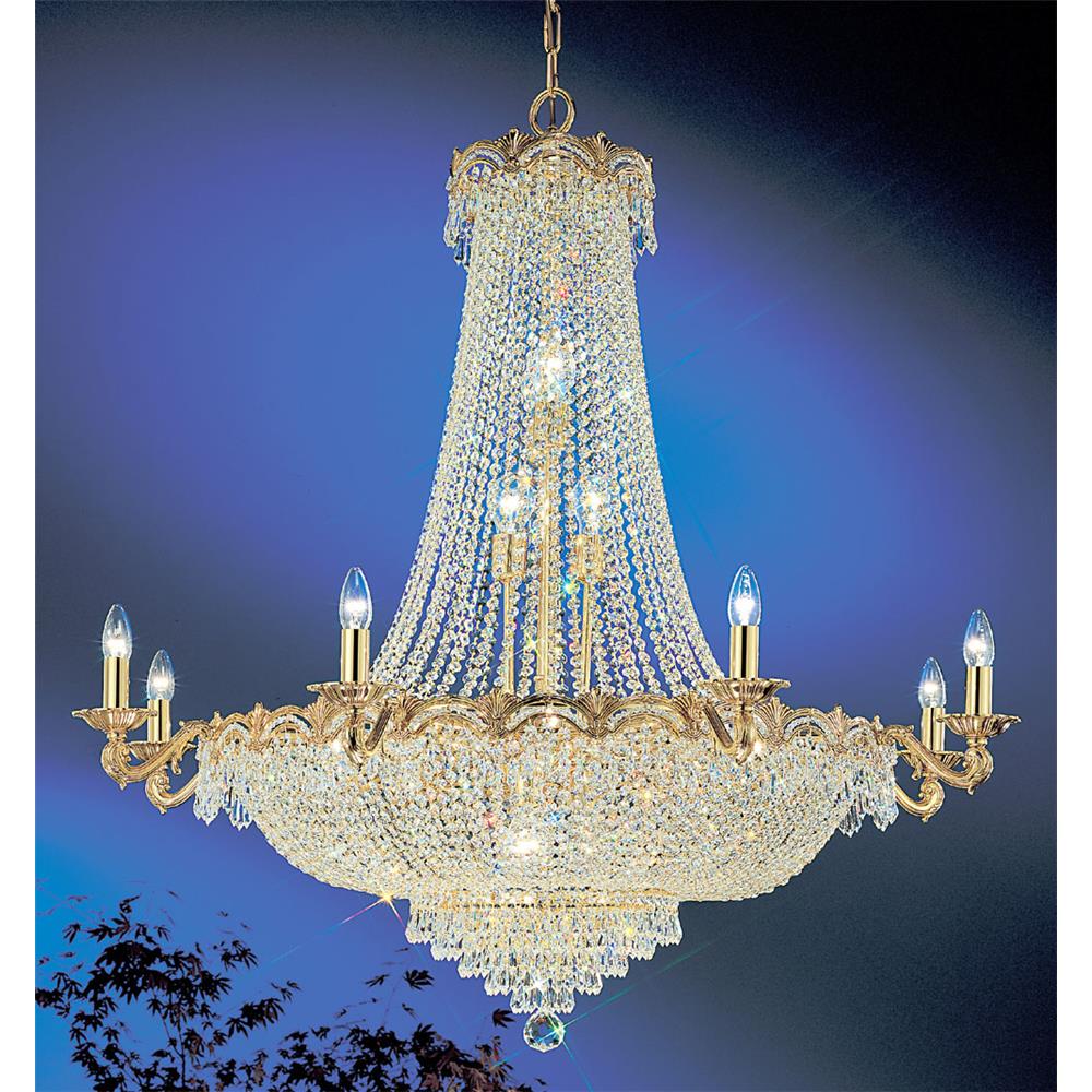 Classic Lighting 1860 G CP Regency II Chandelier in 24k Gold Plated with Crystalique-Plus