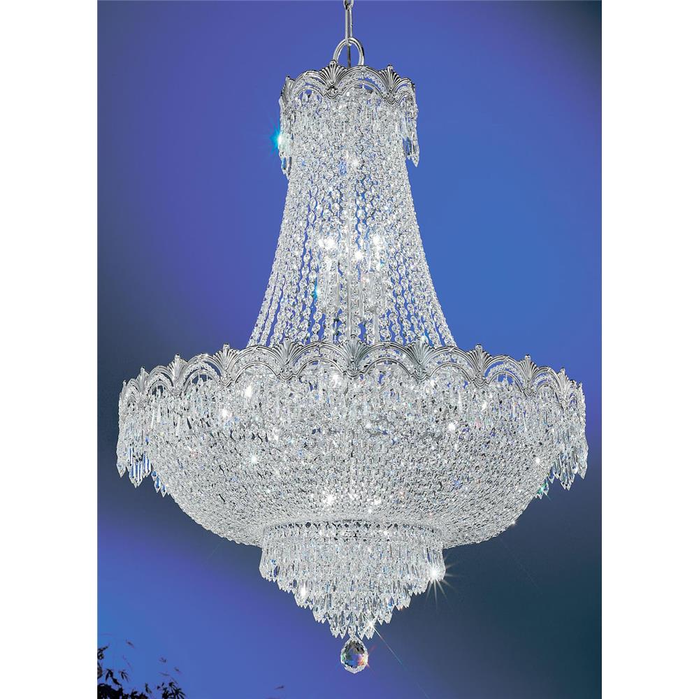 Classic Lighting 1868 CHB CP Regency II Chandelier in Chrome with Black Patina with Crystalique-Plus