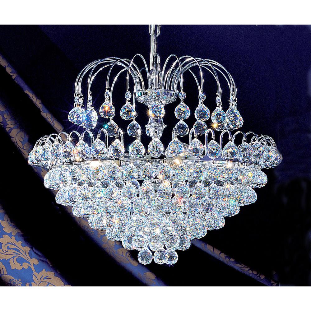Classic Lighting 1897 CH CP Diamante Chandelier in Chrome with Crystalique-Plus