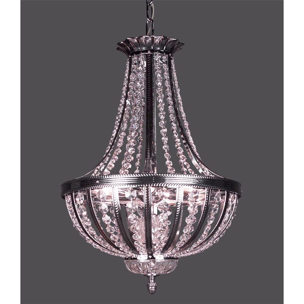 Classic Lighting 1924 CHB CP Terragona Pendant in Chrome with Black Patina with Crystalique-Plus