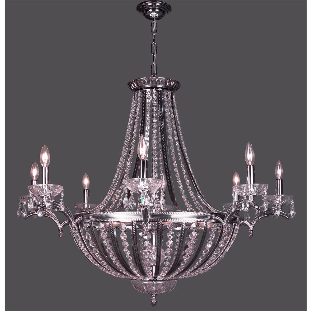 Classic Lighting 1928 CHB CP Terragona Chandelier in Chrome with Black Patina with Crystalique-Plus