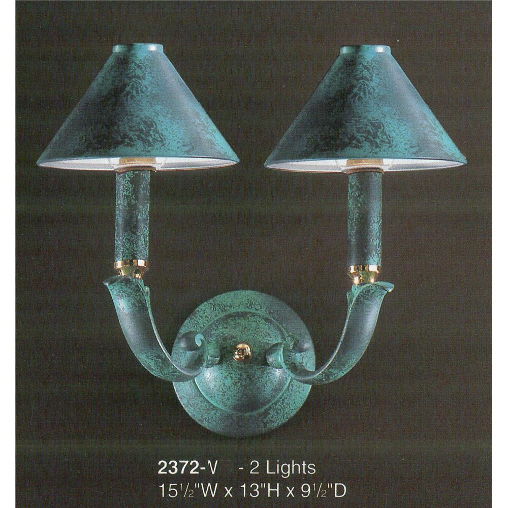 Classic Lighting 2372 V Spanish Verde 2 bulb Sconce/WallBracket